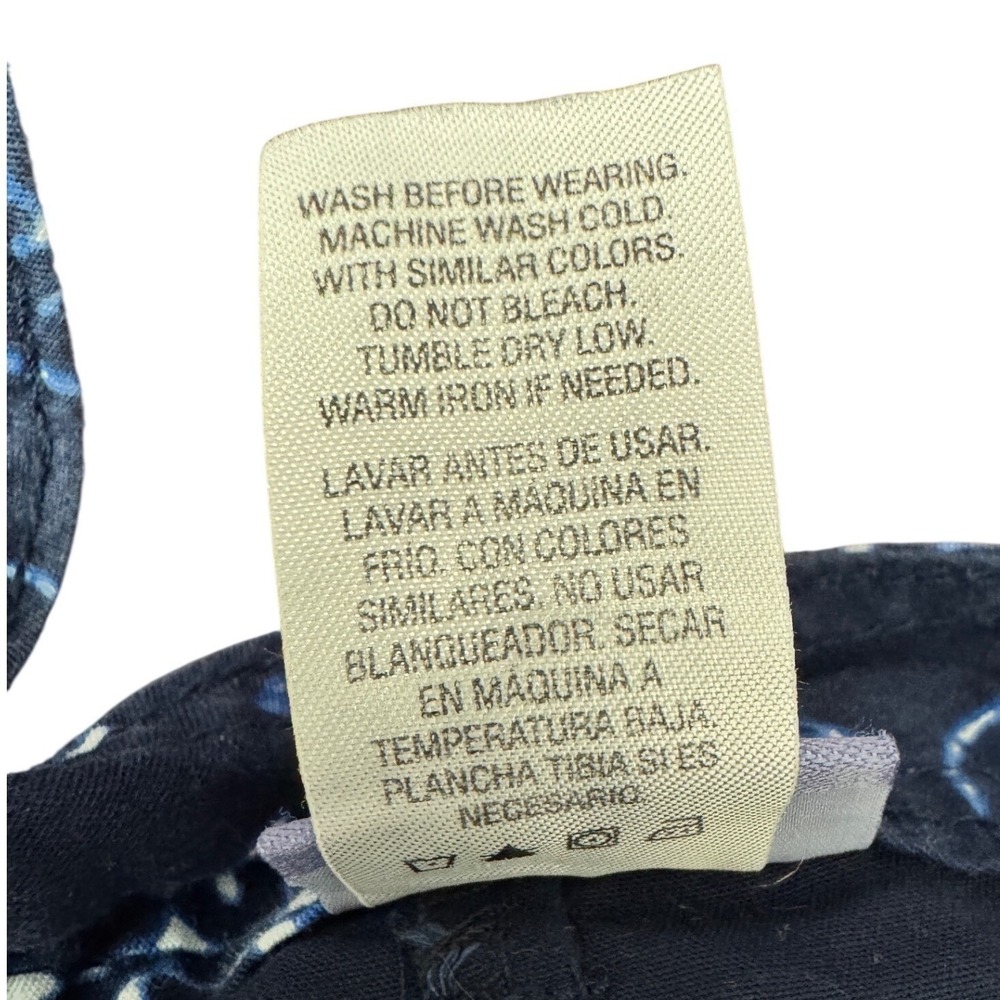 Laura Scott Skort Floral Batik Print Navy Blue Size 8P Petite Mini Skirt Shorts - Picture 7 of 7